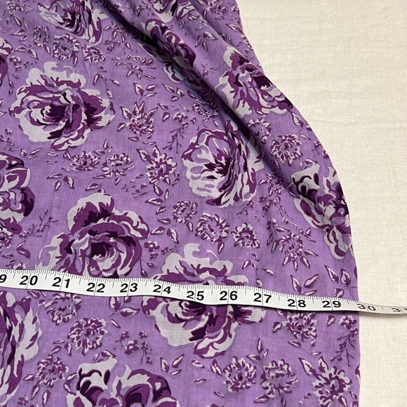 Only Necessities Women's Sleepwear Purple Floral Dress Sleeveless Size 14/16 - Picture 8 of 9